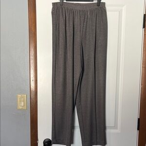 Gray shimmer Wide-Leg dress Pants